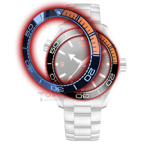 Lunette en céramique pour montre Omega Seamaster Planet Ocean 600m Co-Axial 43,5 mm