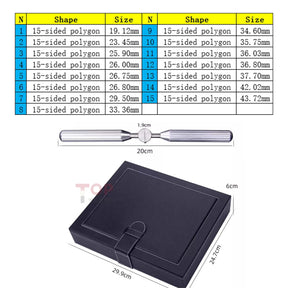 Watch Case Bace Opener for Breitling 15 Sizes Set Watch 15-sided Polygon Repair