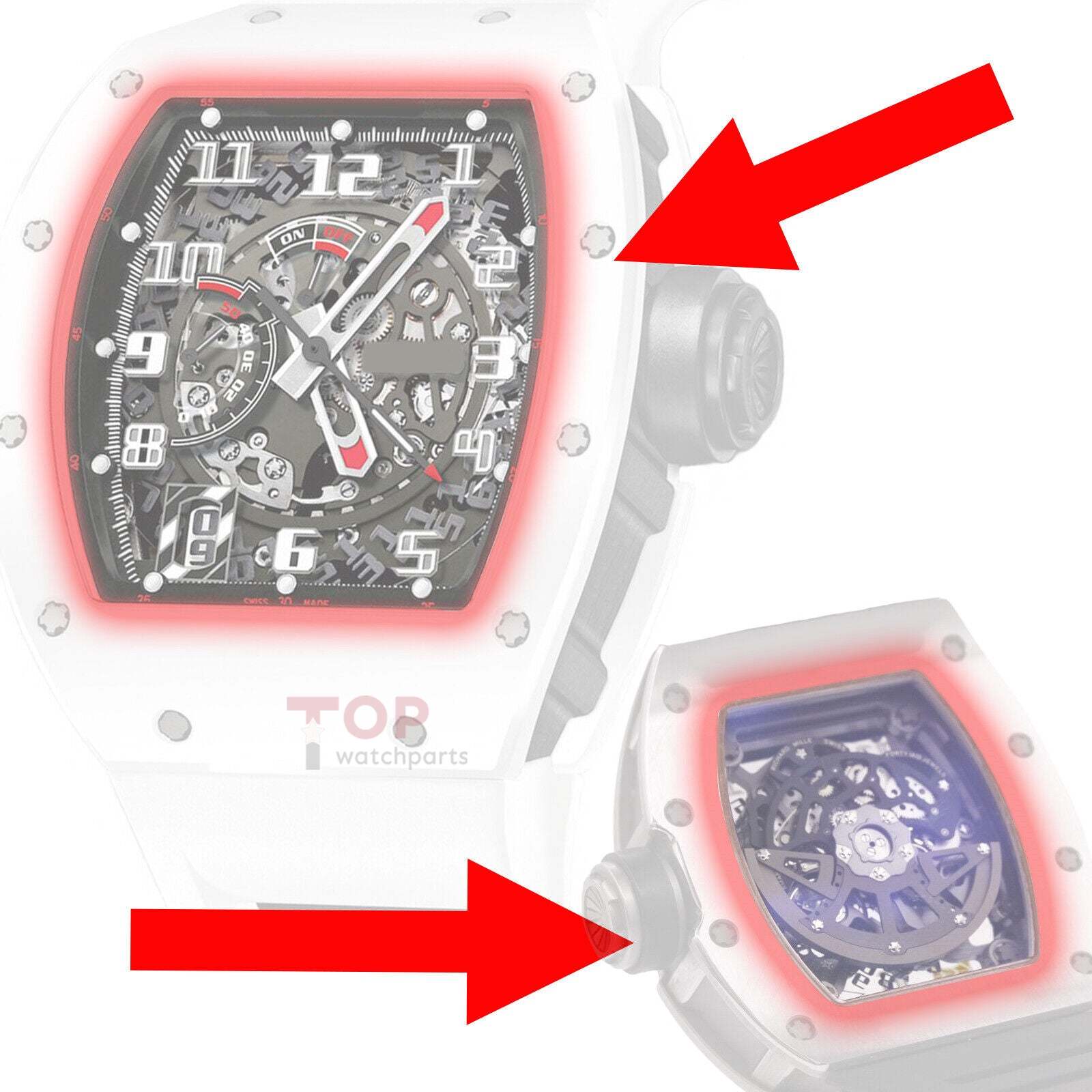 AR Coating Sapphire Watch Crystal for Richard Mille RM030 Automatic Watch Glass