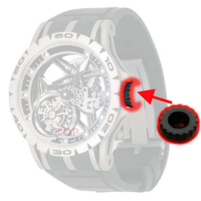 Rubber Watch Crown Cover Cap for Roger Dubuis Excalibur Spider 45mm Watch