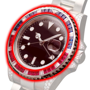 Rainbow CVD Synthetic Gemstone Watch Bezel for Rolex 16710 GMT-Master II 40mm Watch