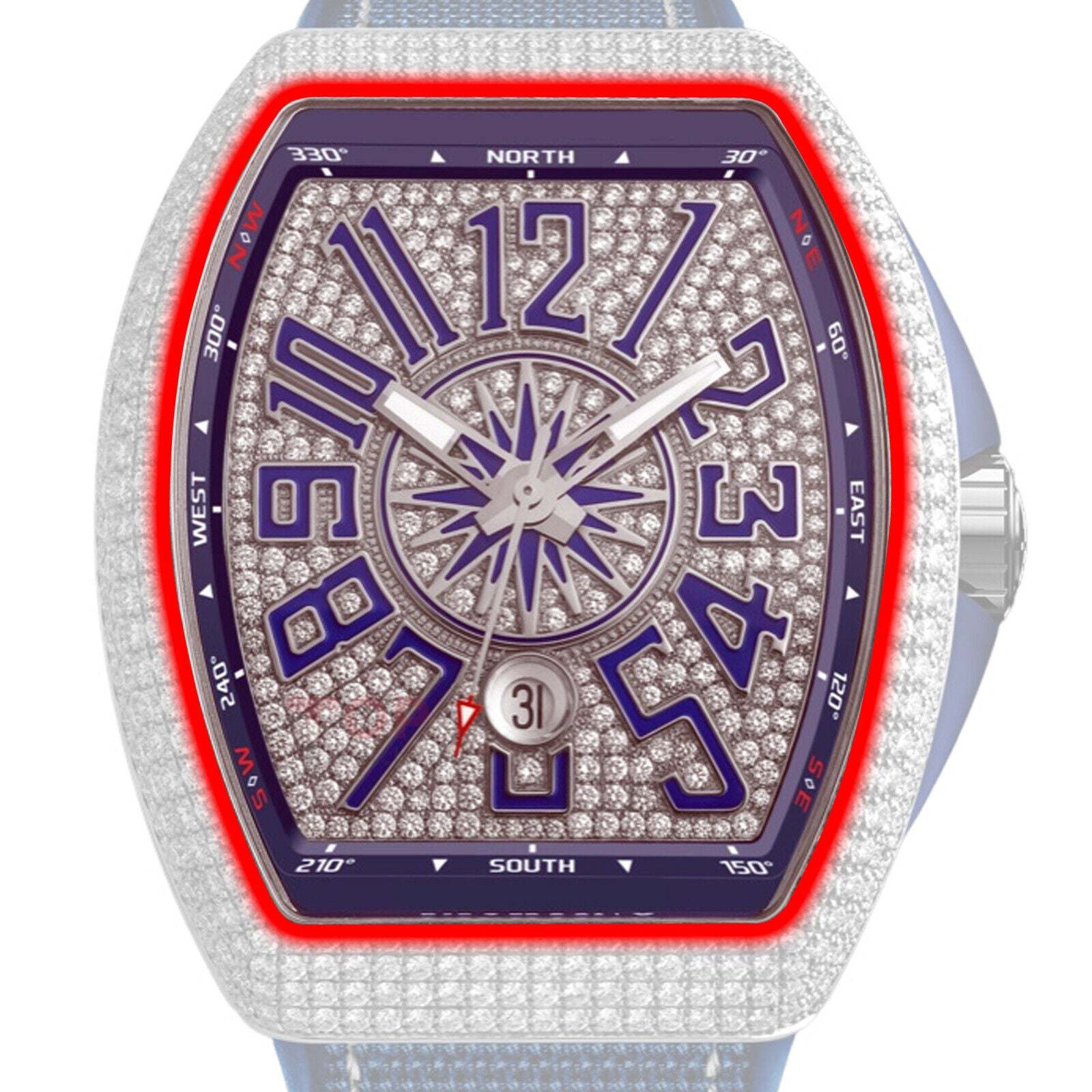 Sapphire Crystal for Franck Muller Vanguard V41 Arched Watch Glass