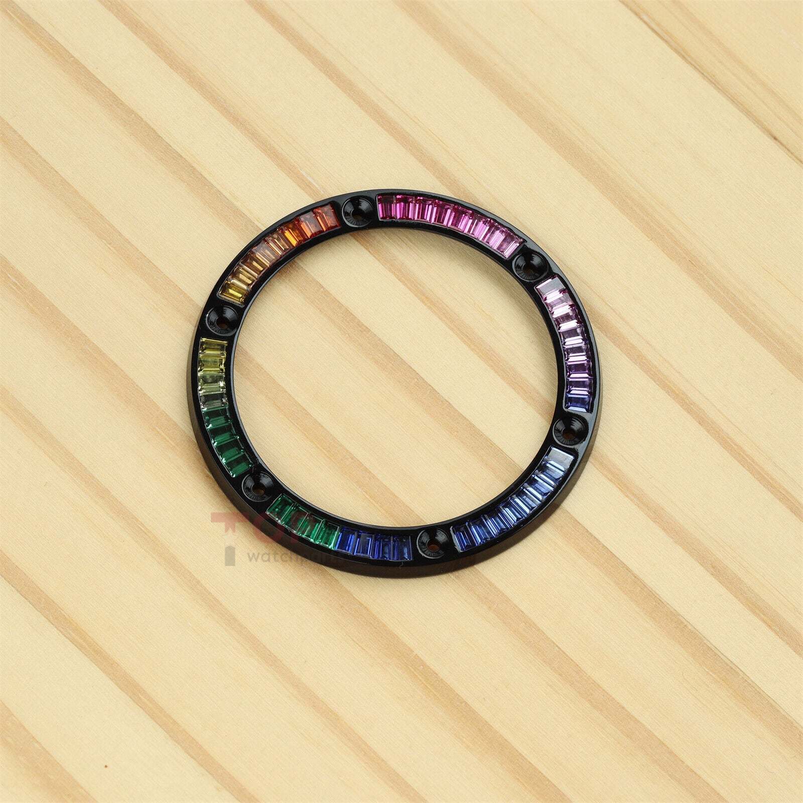 Rainbow CVD Synthetic Gemstone Bezel for Hublot Big Bang 411 45mm Watch