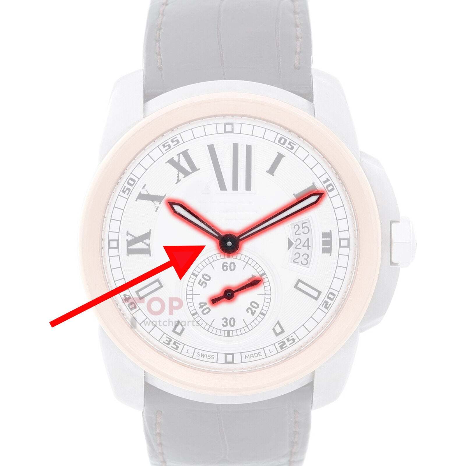 Watch Hands for Cartier Calibre de Cartier 3299 Cal 1904-PS MC 42mm Watch