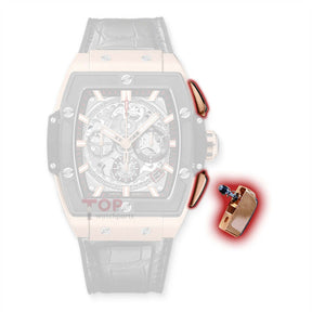 Poussoir de montre en or rose 18 carats pour bouton de montre Hublot 601 Spirit of Big Bang 45 mm