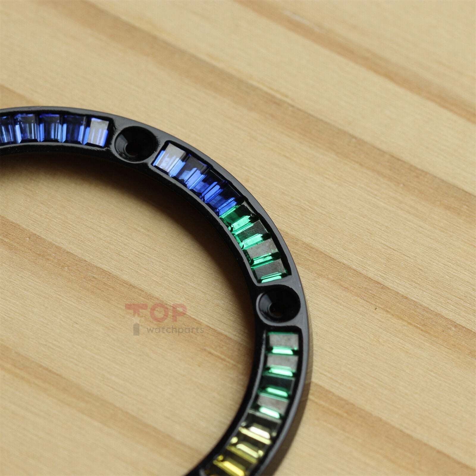 Rainbow CVD Synthetic Gemstone Bezel for Hublot Big Bang 411 45mm Watch