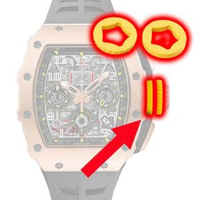 Fluoro Rubber Watch Crown Ring for Richard Mille RM 11-03 Watch Crown Cover