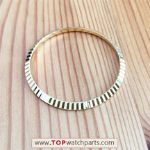 steel engine Turn Fluted bezel insert dog toothed ring bezel pad for Rolex Datejust 36mm watch - topwatchparts.com