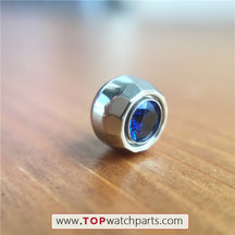 blue sapphire crystal crown for Chopard Happy Diamonds 36mm watch - topwatchparts.com