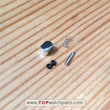 steel pusher button for Bvlgari Diagono 38mm AC38 automatic watch - topwatchparts.com