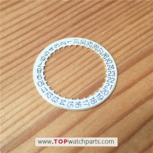 black white letter calendar bezel for cal.3120 watch movement replacement parts - topwatchparts.com